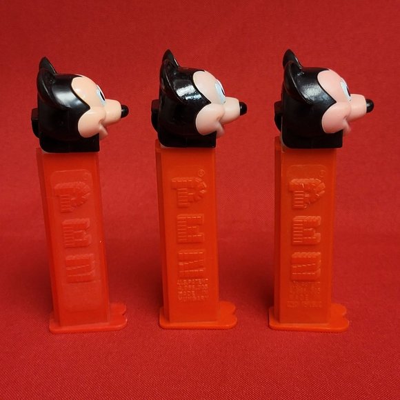 Vintage Mickey Mouse Pink Face Pez Dispensers Set of 3 - Picture 14 of 14